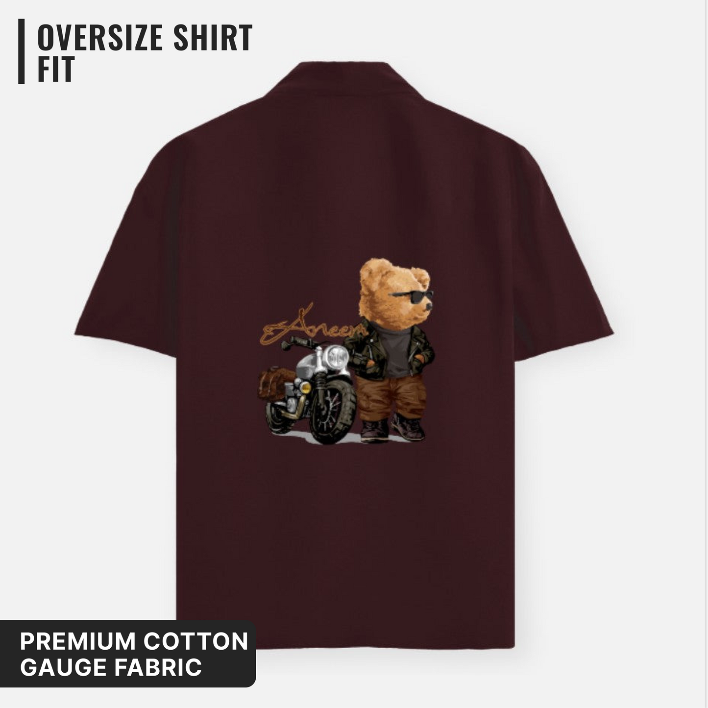 Biker Teddy Oversized Shirt